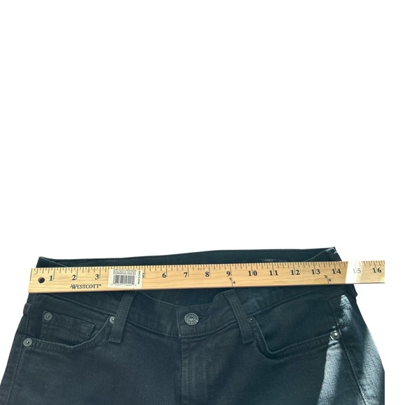 7 For All Mankind Womens Black Skinny Jeans‎ Size 28 Made in USA Stretch Denim